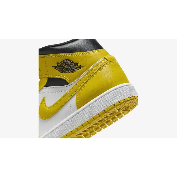 Air Jordan 1 Mid Vivid Sulfur heel