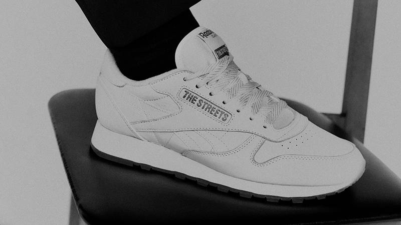 END. x Reebok Classic Leather White Gold IG3982 on feet