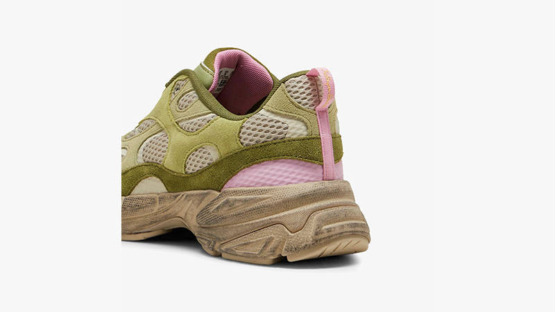KidSuper x Puma Velophasis Nu Olive Green heel