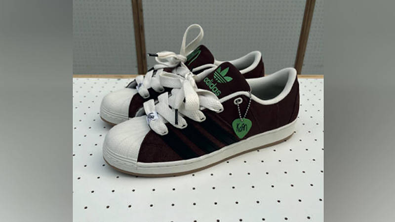 KORN x adidas Supermodified Burgundy Sail Green Side 2