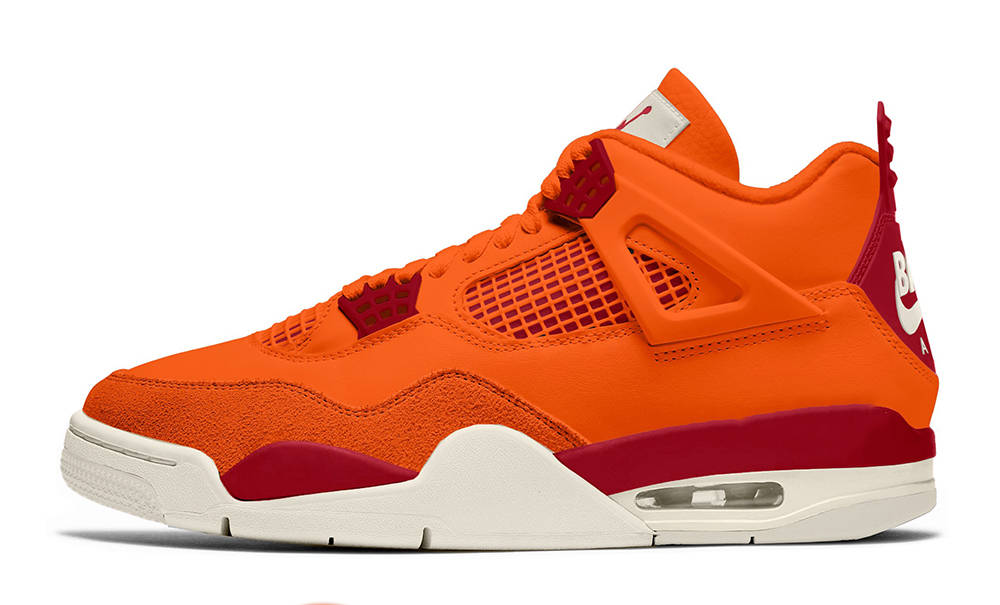 Orange jordan 4 on sale