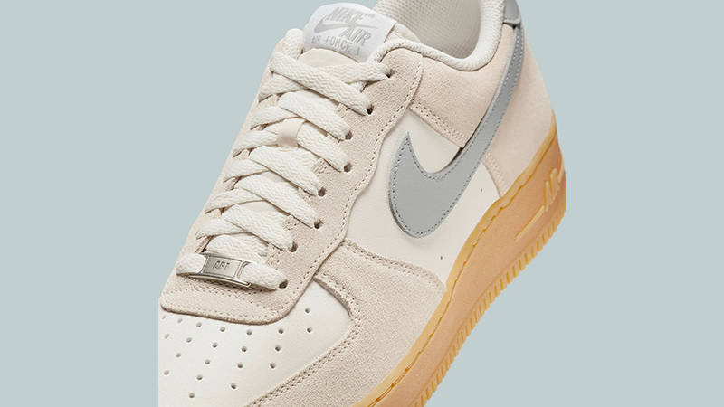 Nike Air Force 1 Grey Gum lace area