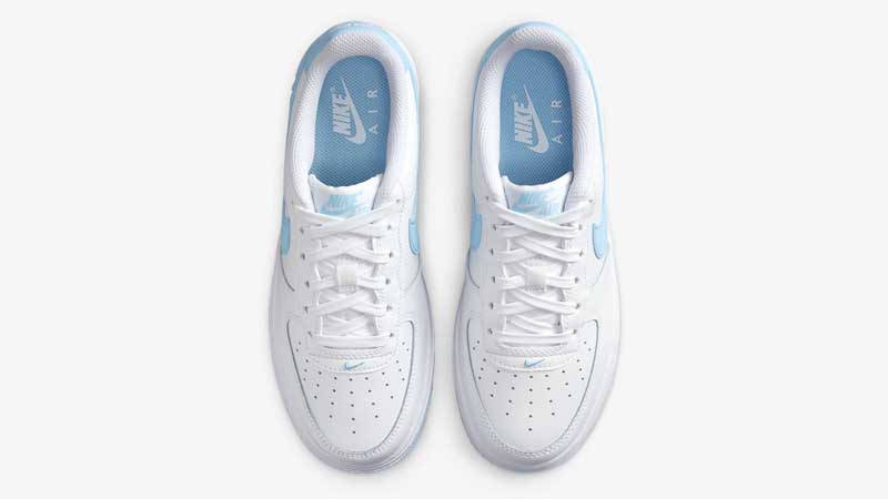 Nike Air Force 1 GS White Aquarius Blue