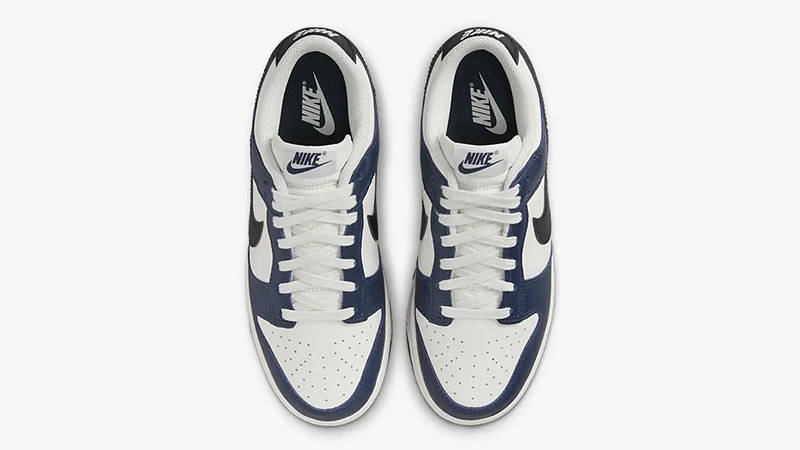 Nike Dunk Low White Midnight Navy Black middle