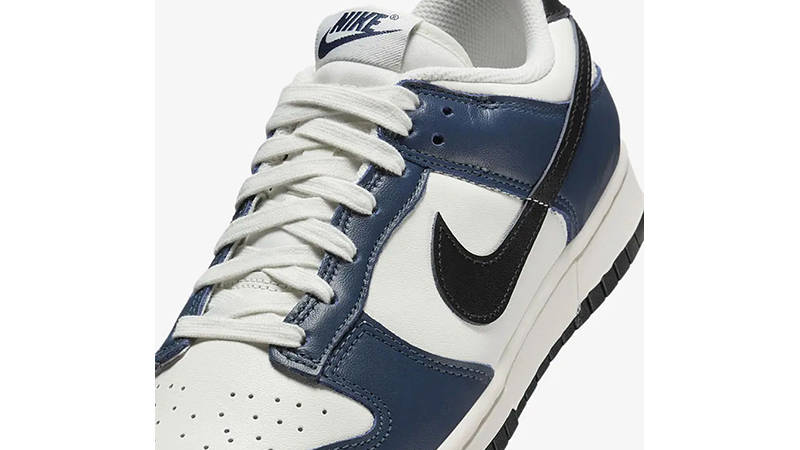 Nike Dunk Low White Midnight Navy Black swoosh
