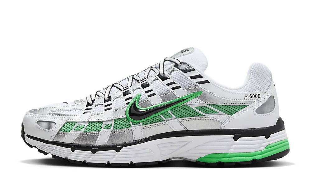 Nike P-6000 Metallic Silver Spring Green
