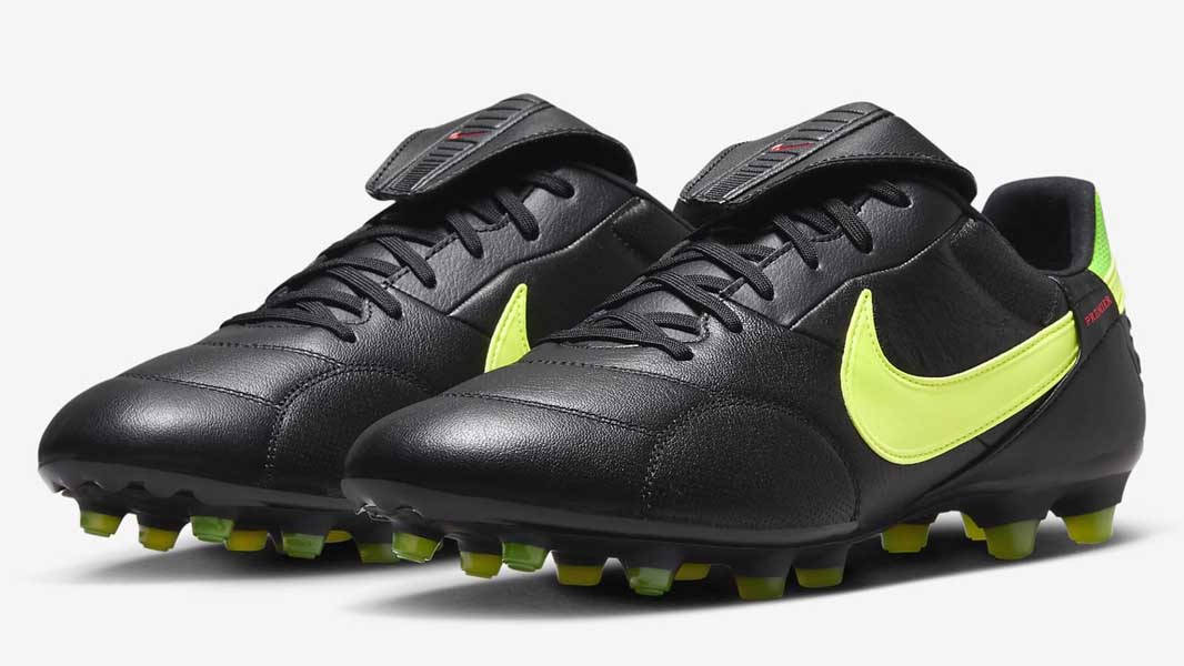 Nike Premier 3 FG Low-Top Football Boot Black Green Strike Front
