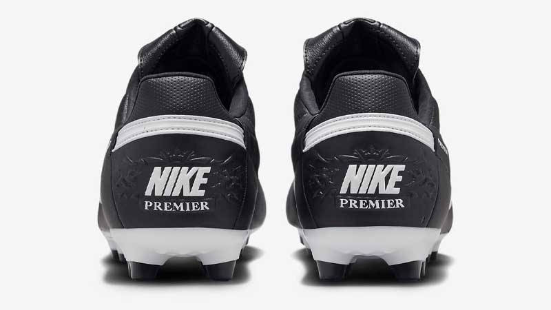 Nike Premier 3 FG Low-Top Football Boot Black White Back