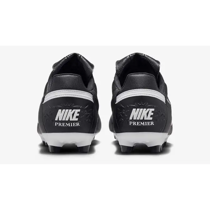 Nike Premier 3 FG Low-Top Football Boot Black White Back