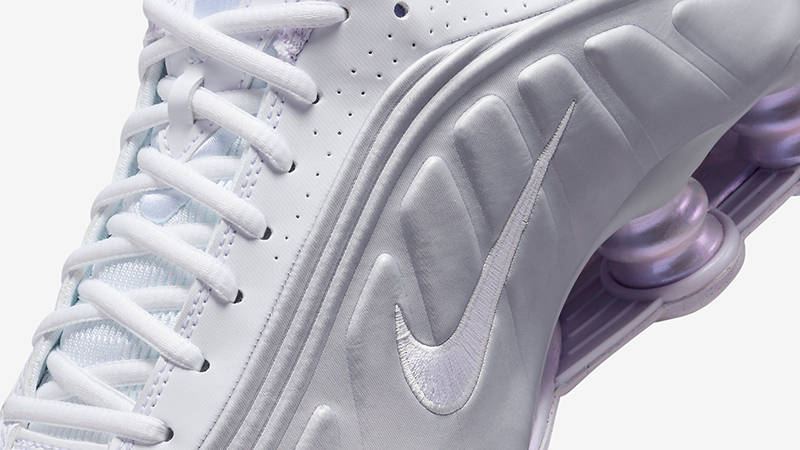 Nike Shox R4 Silver Purple HF5076-100 Detail