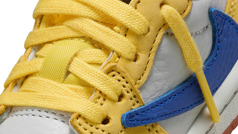 Travis Scott x Air Jordan 1 Low Toddler Canary Detail