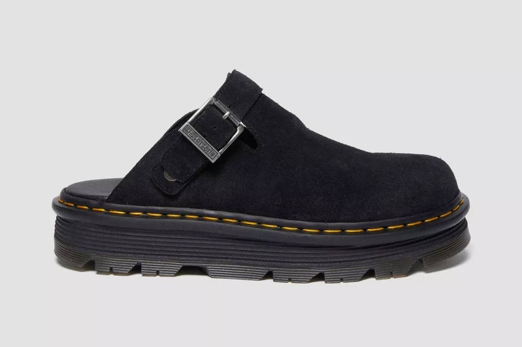 Dr. Martens Zebzag Suede Platform Mules Black - 31657001