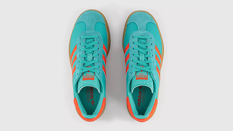 adidas gazelle silver green womens adidas Gazelle Bold Mint Rush Impact Orange (W)