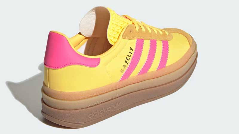 adidas Gazelle Bold Yellow Pink Back