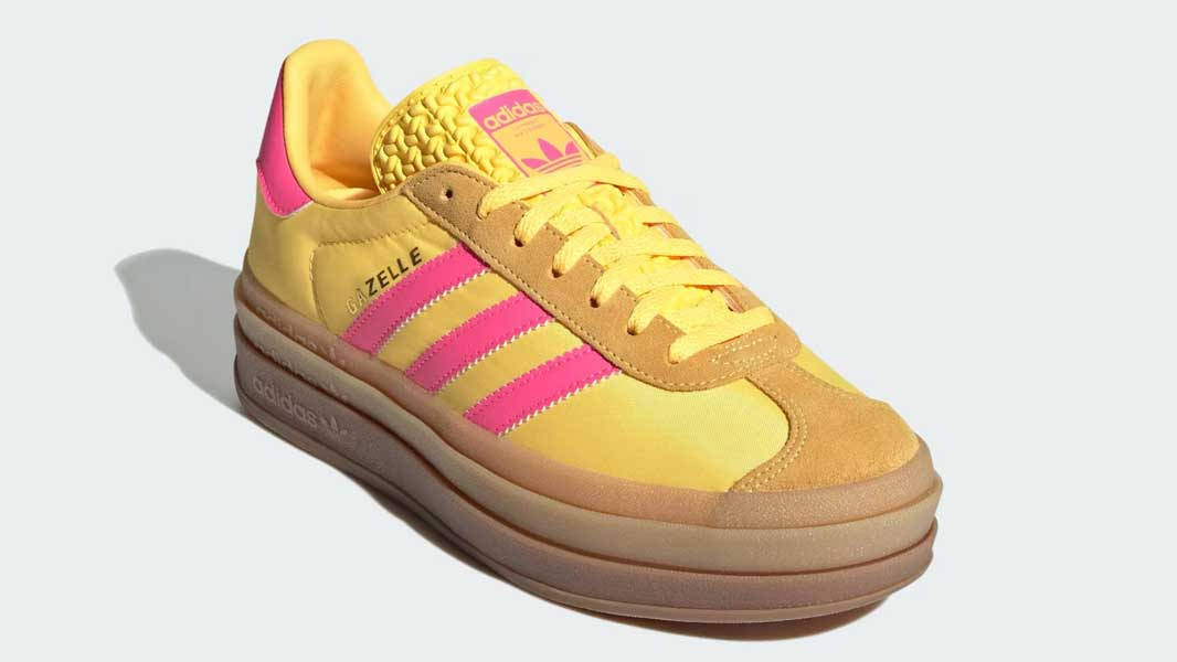 adidas Gazelle Bold Yellow Pink Front