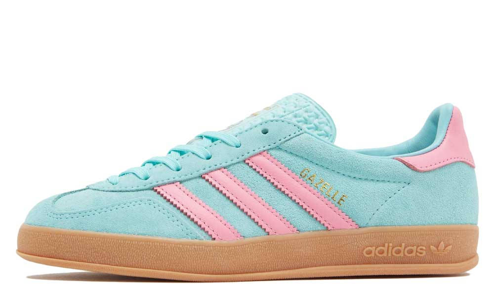 adidas gazelle silver green womens adidas Gazelle Indoor W Lucid Blue 5.5