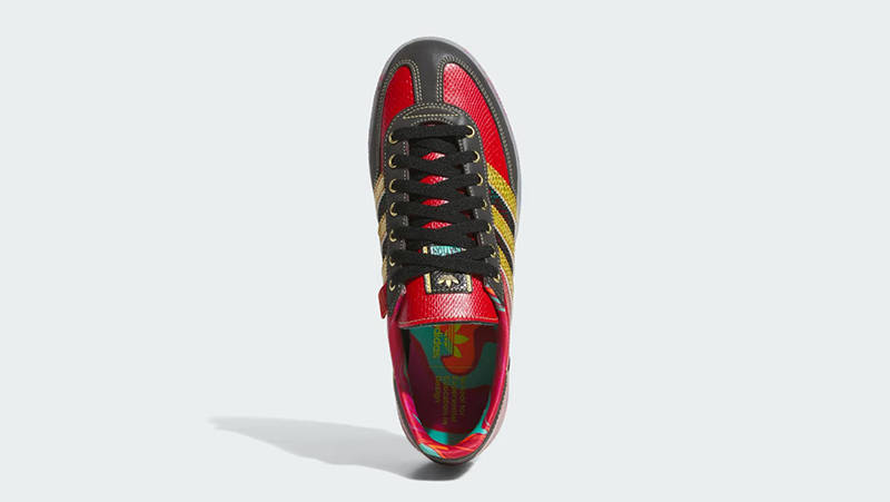 adidas Handball Spezial S.E.E.D. Scarlet Gold Paint Splatter ID8617 Top