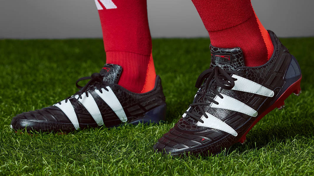 adidas Predator 94 Firm Ground Football Boots Black White IG6285 on feet