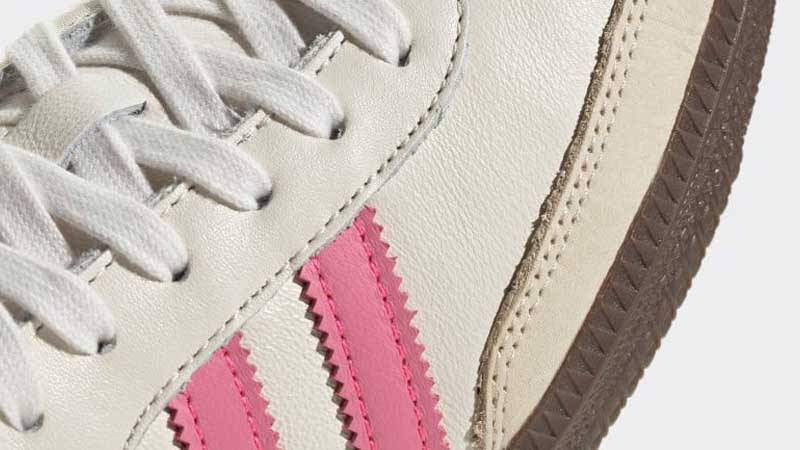 adidas Samba OG White Lucid Pink Closeup