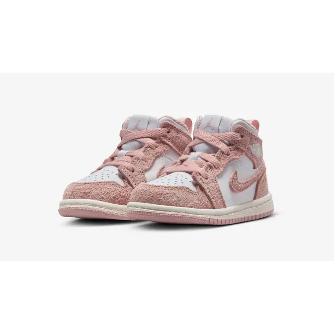 Nike Air Jordan 1 Mid TD popular Pink Quartz White 644507-603 Baby Toddler Size 6C