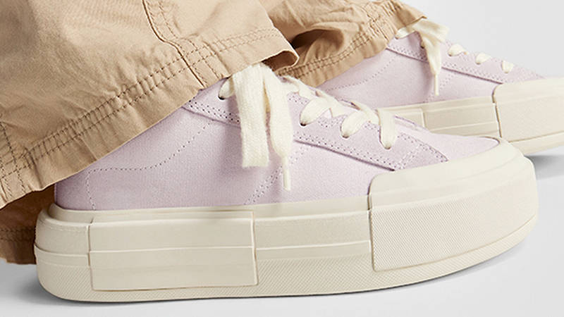 Converse Chuck Taylor All Star Cruise Lilac on foot closeup