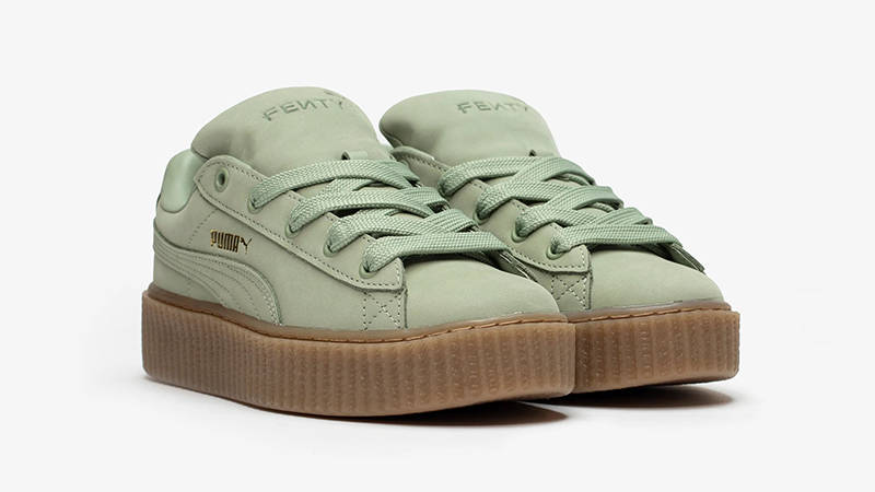 Fenty x PUMA Creeper Phatty Nubuck Green Fog Gum Where To Buy 396813 02 The Sole Supplier