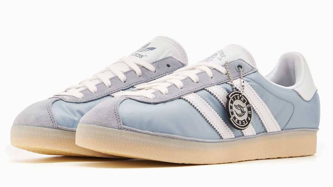 Footpatrol x adidas Gazelle 85 Light Blue Nylon Front