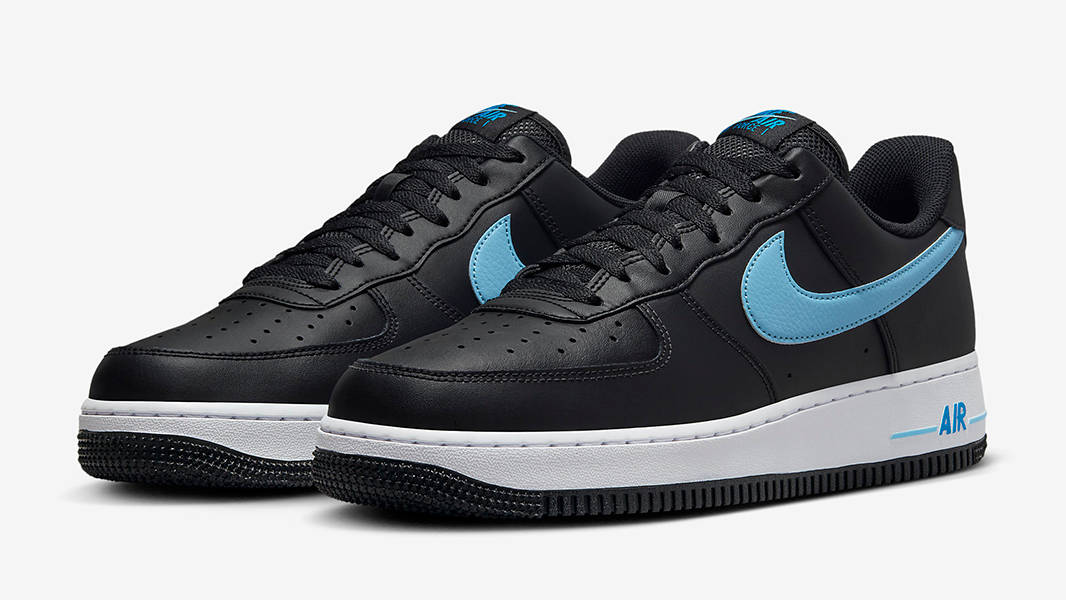 Nike Air Force 1 Low Black University Blue HF3839-001 Side