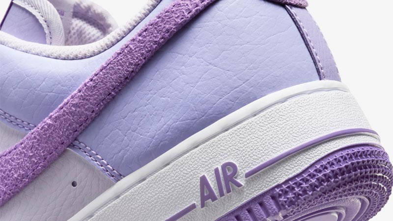 Nike Air Force 1 Low Next Nature Hydrangea Black Berry Closeup