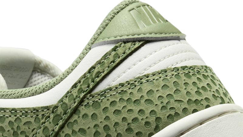 Nike Dunk Low Safari Oil Green Closeup
