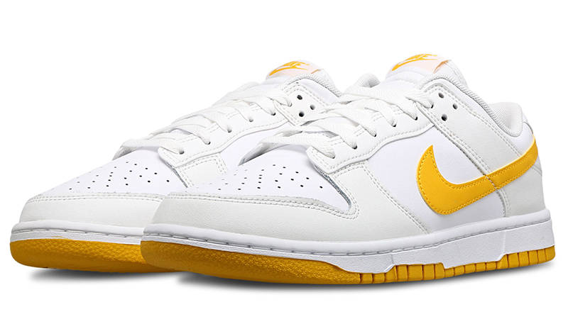 Nike Dunk Low White University Gold front
