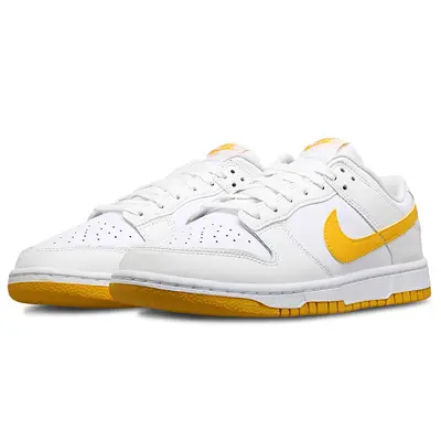 Nike Dunk Low White University Gold front