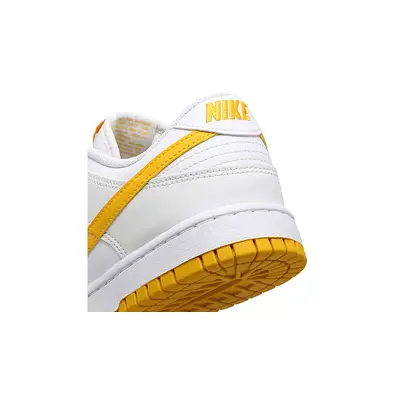 Nike Dunk Low White University Gold heel
