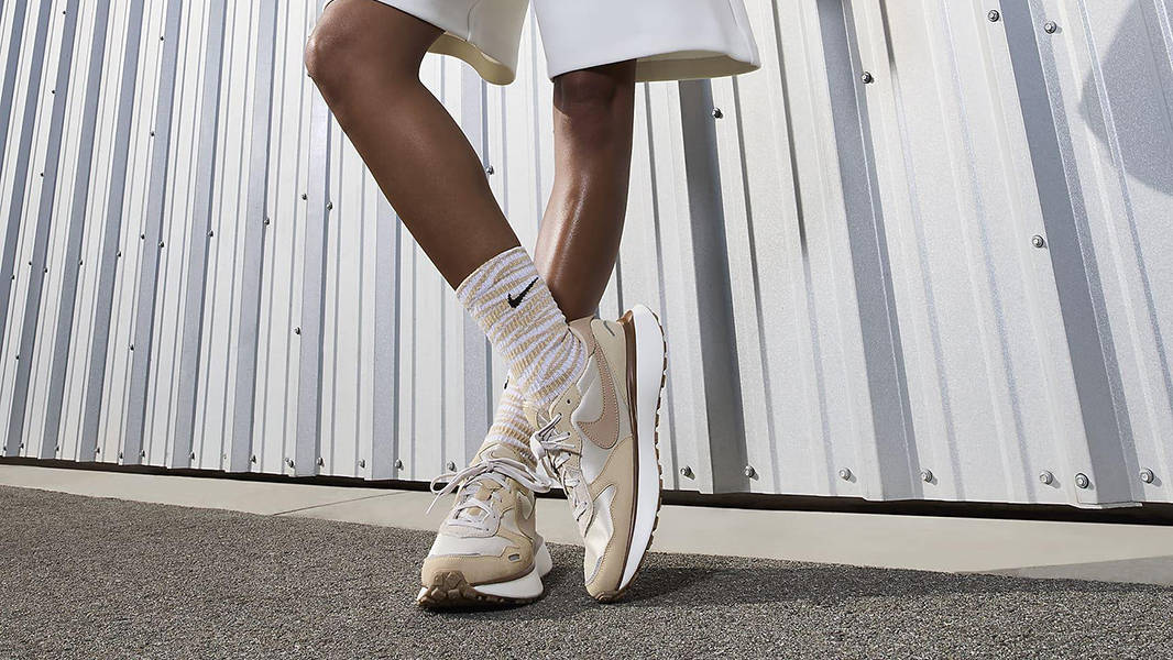 Nike Phoenix Waffle Sand Drift FD2196-102 on feet