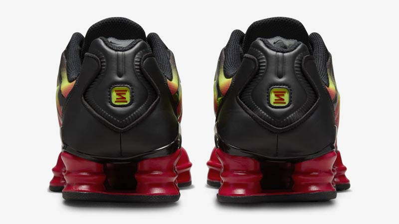 Nike Shox TL Black Volt Fire Red Back
