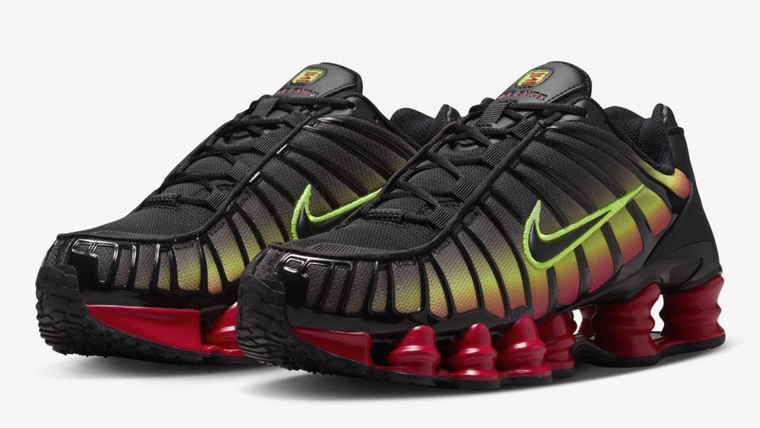 Nike Shox TL Black Volt Fire Red Front