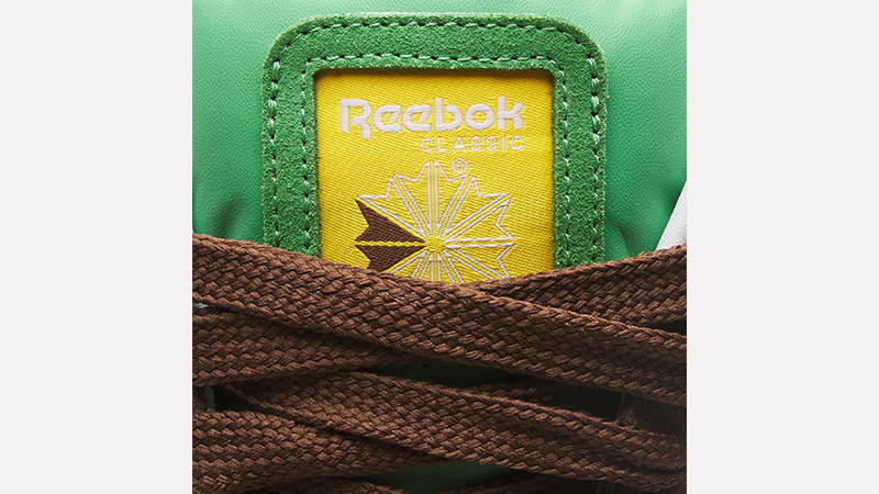 Reebok Club C Bulc Brush Brown Green tongue