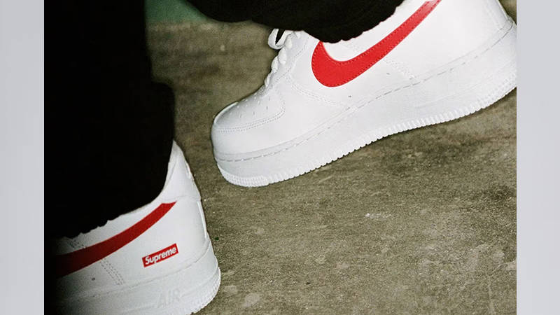 Supreme Air Force 1 ホワイト レッド Nike Air Force 1 Low Supreme White – OG Kicks