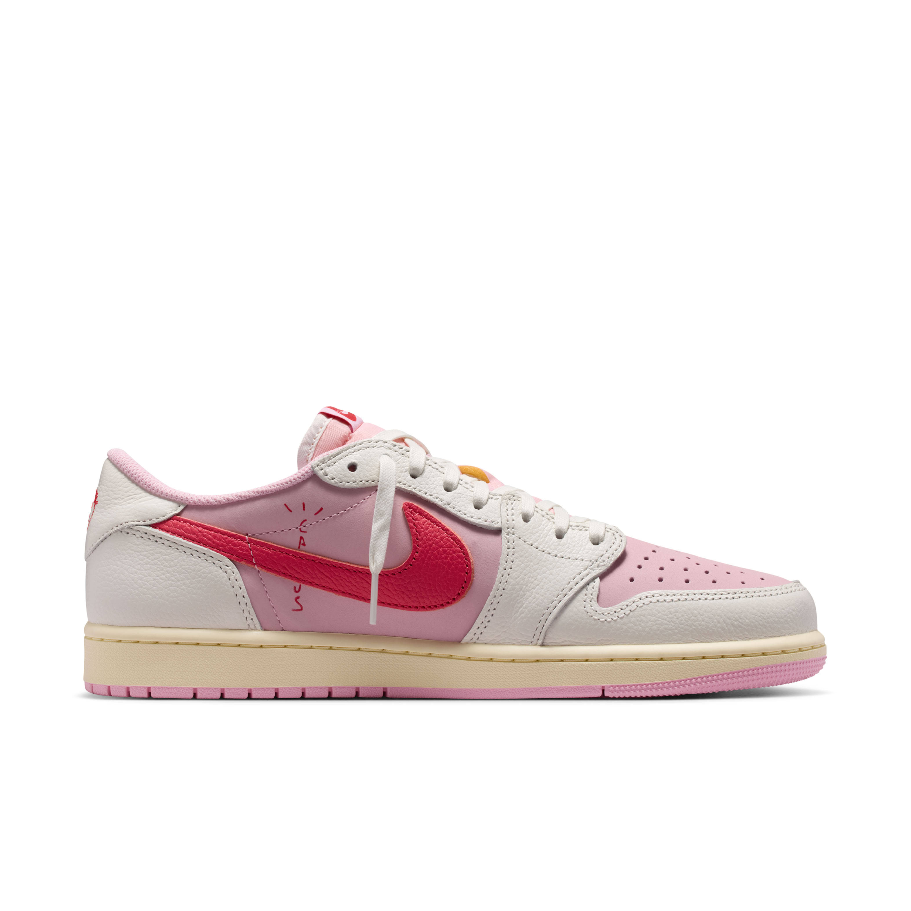 Travis Scott x Air Jordan 1 Low OG Shy Pink Inner Side