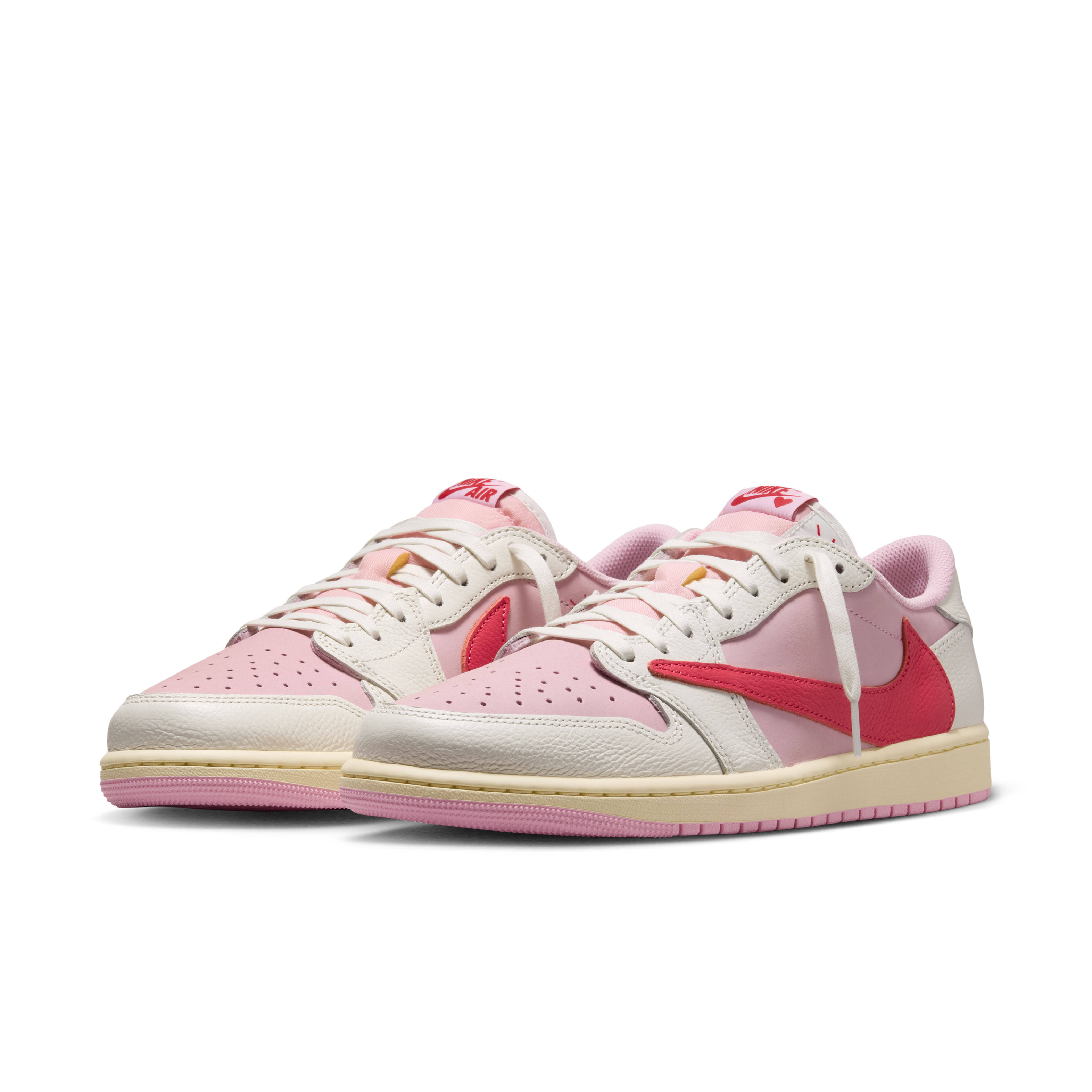 Travis Scott x Air Jordan 1 Low OG Shy Pink Pair