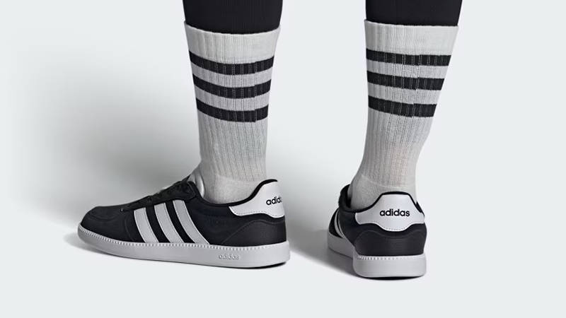 adidas Breaknet Sleek Black White IH5466 on feet