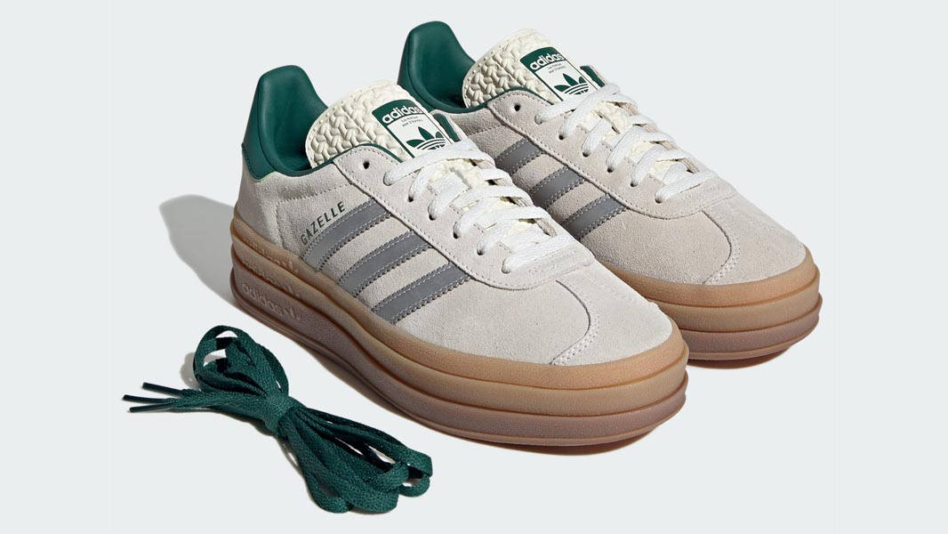 adidas Gazelle Bold Silver Metallic Green | JI0328 | The