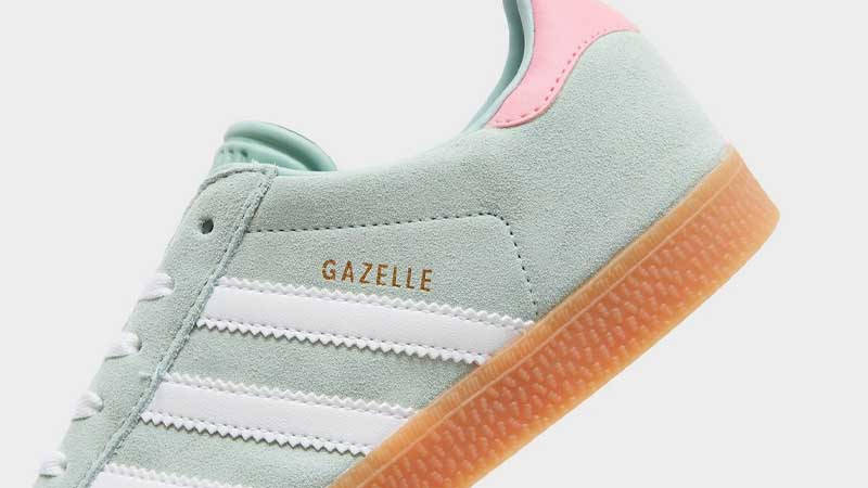 adidas Gazelle GS Hazy Green Closeup