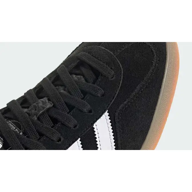 adidas Gazelle Indoor Black Gum Closeup