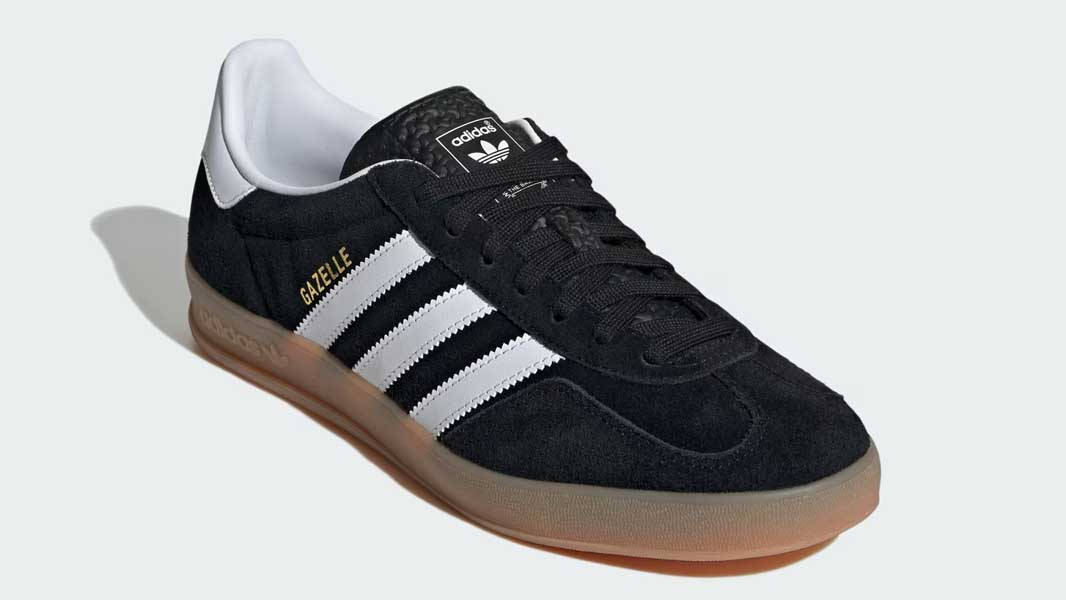 Adidas gazelle indoor black gum best sale