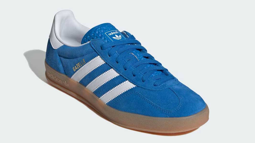adidas Gazelle Indoor Blue Bird Gum Front