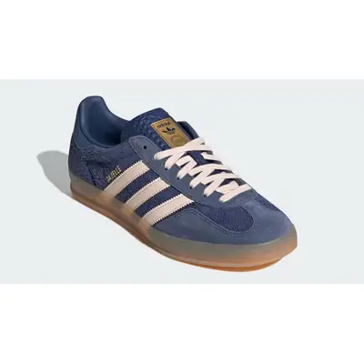 adidas Gazelle Indoor Dark Blue Bliss Orange JI0322 Side