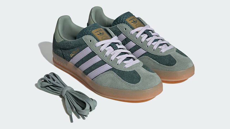 adidas Gazelle Indoor Mineral Green Silver JI0323 Front