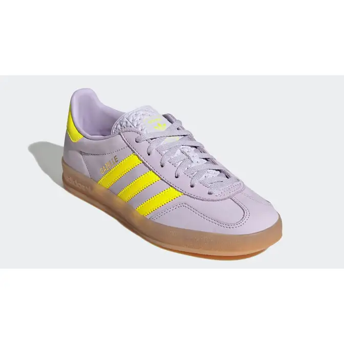 adidas Gazelle Indoor Silver Yellow Front