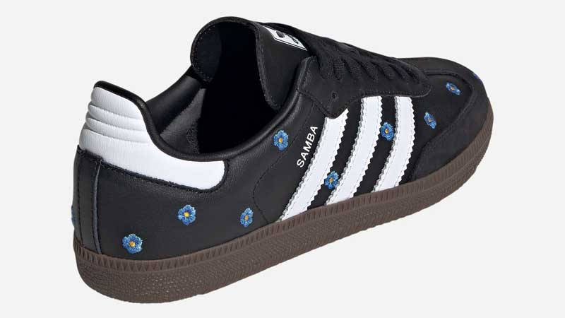 adidas Samba OG Embroidered Floral Black Back